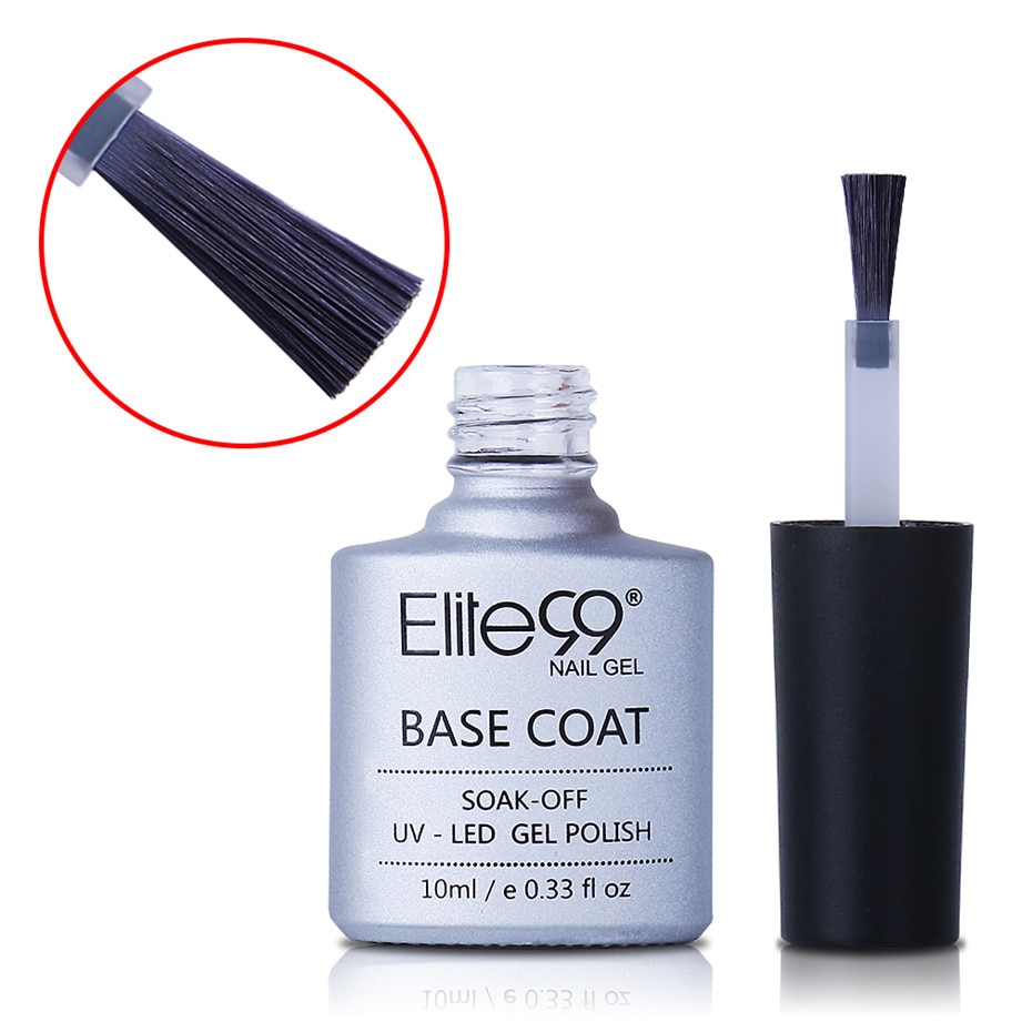 Elite99 Non Cleansing Topcoat Nail Art Manicure Set 10ml Soak off Base Coat Foundation No Wipe Top Coat Shiny Gel Nail Polish