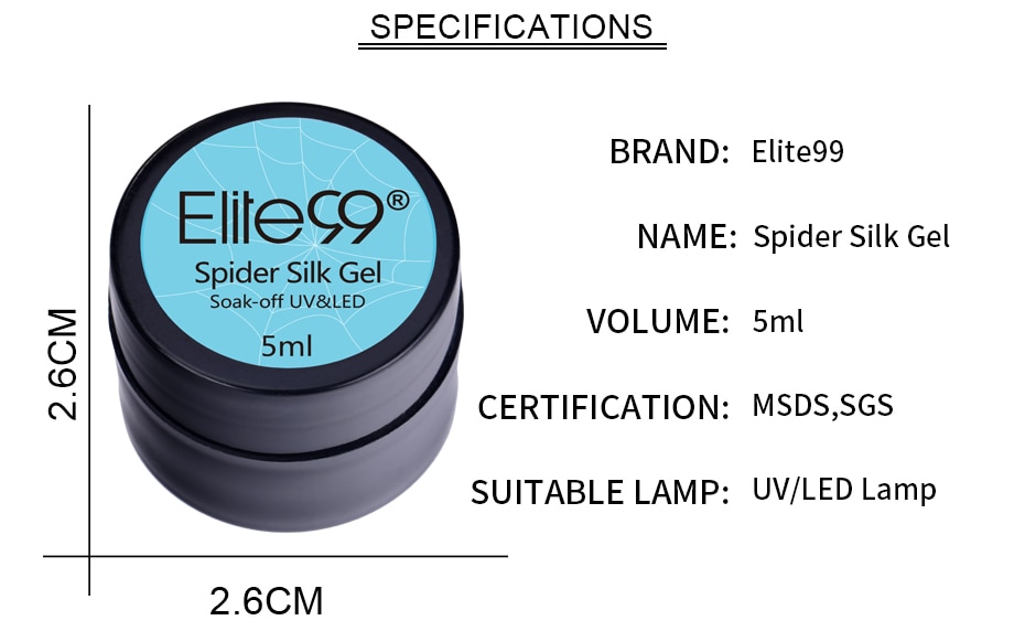 Elite99 5ml Wire Drawing Nail Gel Lacquer Painting Gel Varnish Point To Line Pulling Silk Spider Creative Nail Art Gel Polish