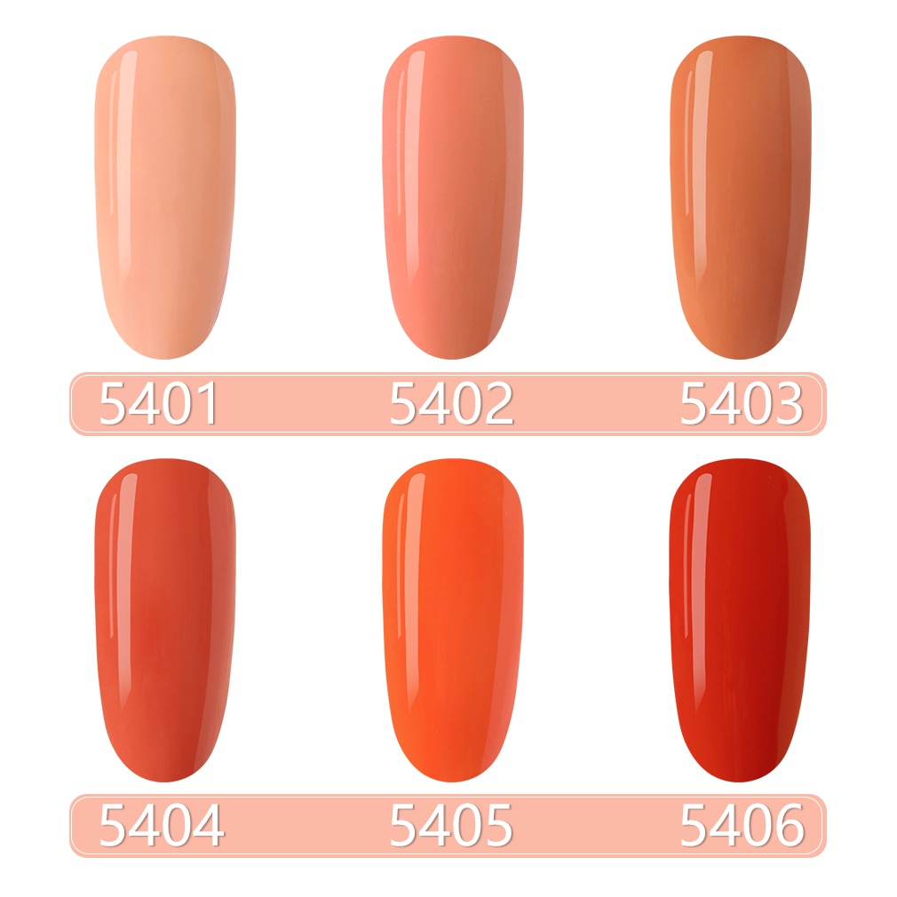 Elite99 10ml Begonia Gel Nail Polish Soak Off Orange Color Nail Art Lacquer UV Gel For Nails Semi Permanant UV Gel Nail Varnish