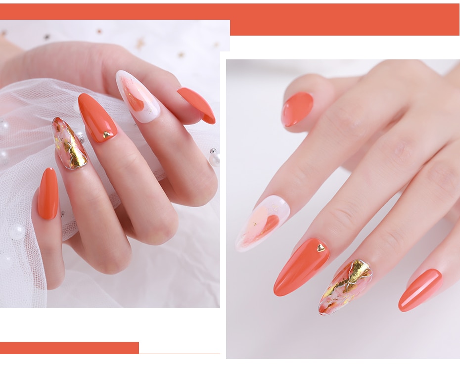 Elite99 10ml Begonia Gel Nail Polish Soak Off Orange Color Nail Art Lacquer UV Gel For Nails Semi Permanant UV Gel Nail Varnish