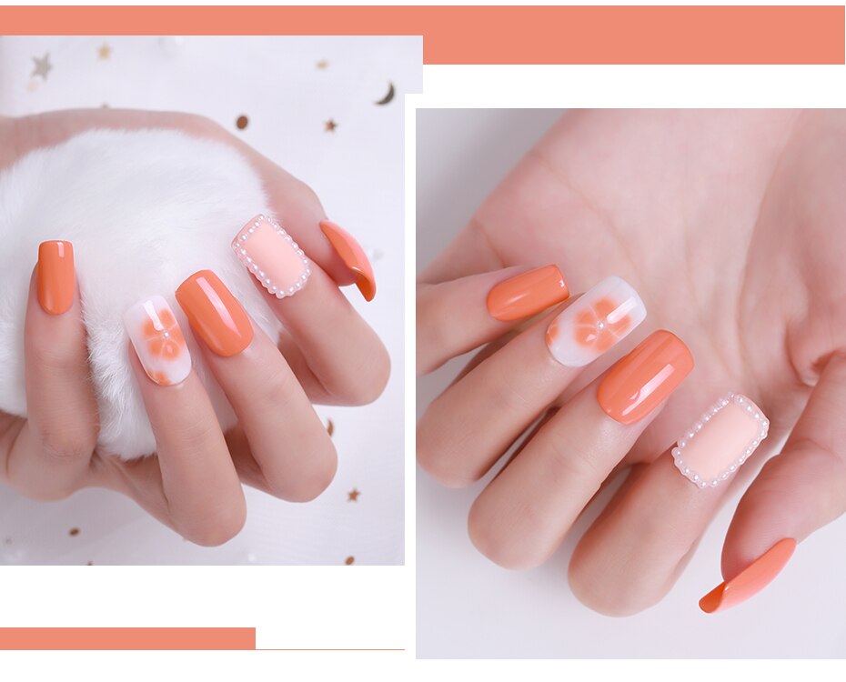 Elite99 10ml Begonia Gel Nail Polish Soak Off Orange Color Nail Art Lacquer UV Gel For Nails Semi Permanant UV Gel Nail Varnish