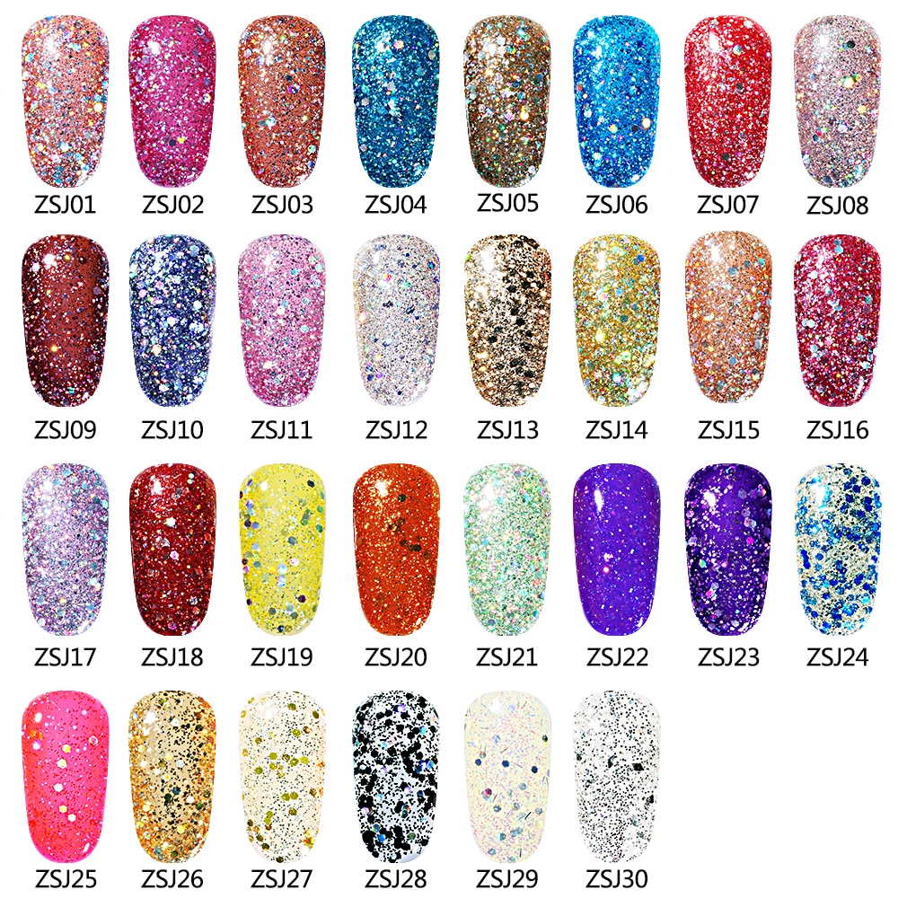 Elite99 10ml Diamond Gel Nail Polish Glitter UV Gel Polish Shiny Sequins Nails Gel Varnish Vernis Permanent Nail Polish Gellak