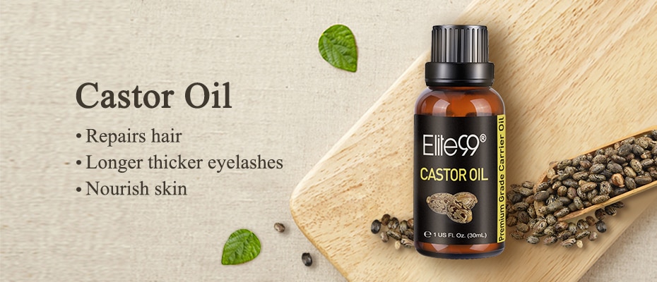 Elite99 30ml Castor Oil for Hair Growth Eyelash Growth Essential Oil Lifting Eyelashes Thick Eyebrow Growth Essential Oils