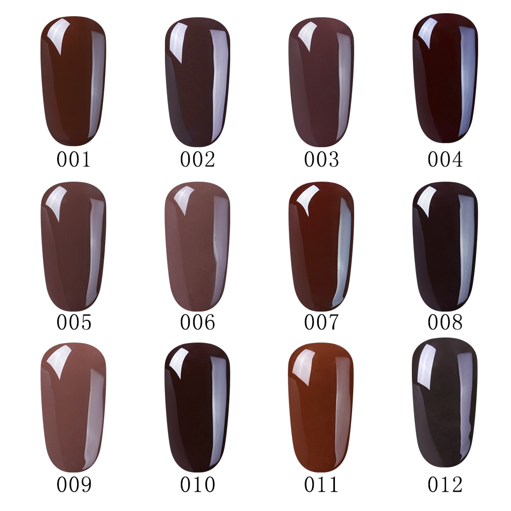 Elite99 10ml Bronze Color Gel Varnish Soak Off Nail Art Manicure Gel Polish Lacquer Long Lasting Coffee Color UV Gel Nail Polish