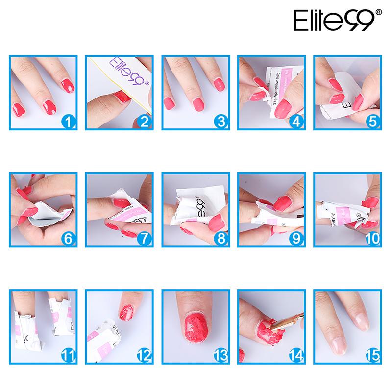 Elite99 200pcs Nail Gel Lacquer Polish Foil Remover Wraps with Box UV Removable Environmental Easy Cleaner Gel Nail Wraps