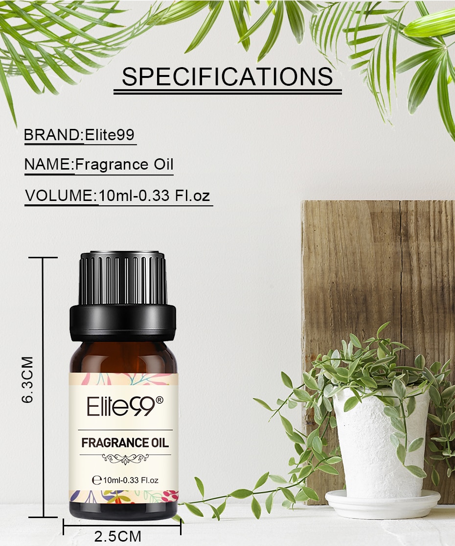 Elite99 White Musk Fragrance Oil 10ml Flower Fruit Baby Powder Essential Oils For Bathing Aromatherapy Diffuser Freshing Air