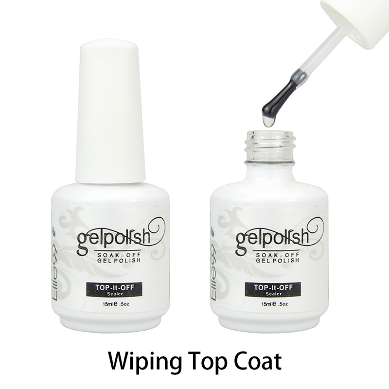 Elite99 15ML Professional Gelpolish Wiping Top Coat UV LED Gel Polish Sealer Nail Art Salon Shiny Clear Nail Polish