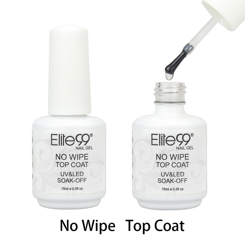 Elite99 15ML Professional Gelpolish Wiping Top Coat UV LED Gel Polish Sealer Nail Art Salon Shiny Clear Nail Polish