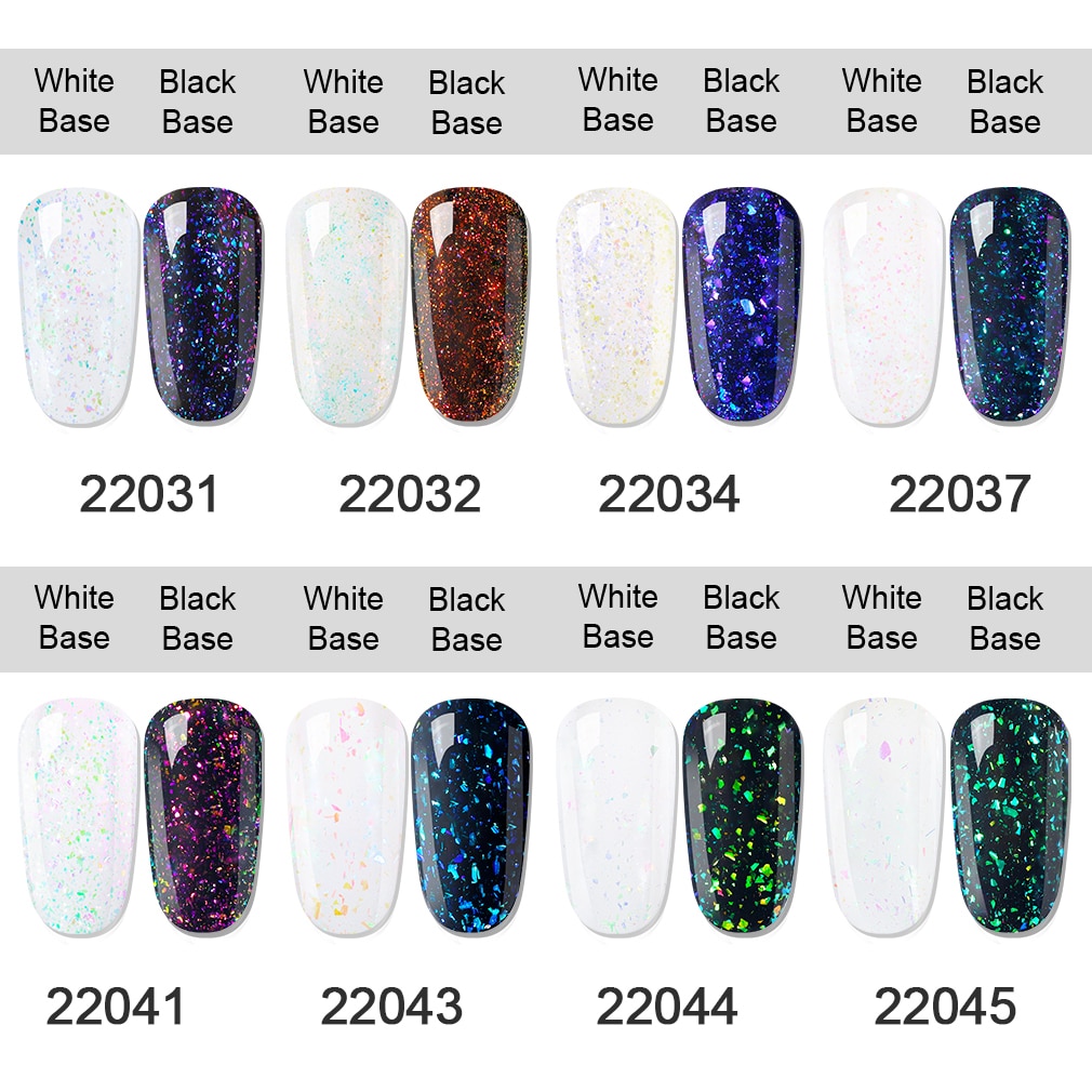 Elite99 10ml Chameleon Starry Gel Nail Polish Black Base Needed Semi Permanent Galaxy Gel Polish Soak Off UV Gel For Nail Art