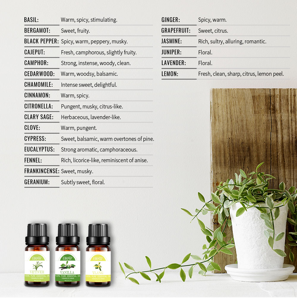 Elite99 10ml Ylang Ylang Essential Oils for Diffusers Aromatherapy Skin Care Calming Body Oil Lower Blood Pressure Essential Oil