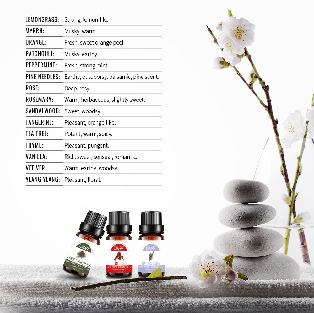 Elite99 10ml Ylang Ylang Essential Oils for Diffusers Aromatherapy Skin Care Calming Body Oil Lower Blood Pressure Essential Oil
