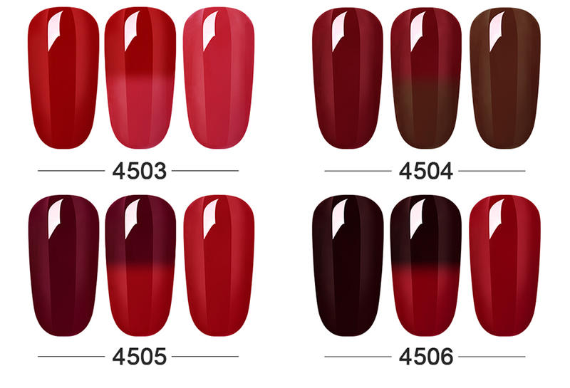 Elite99 Wine Red Temperature Color-Changing Gel Polish Soak Off UV LED Gel Varnish Thermal Nail Art Gel Polish Salon Manicure