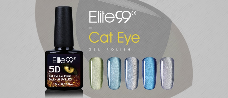 Elite99 10ml 5D Cat Eye Gel Polish Soak Off Magnetic UV Gel Nail Polish Semi Permanent Gel Varnish Nail Gellak Nail Art Manicure