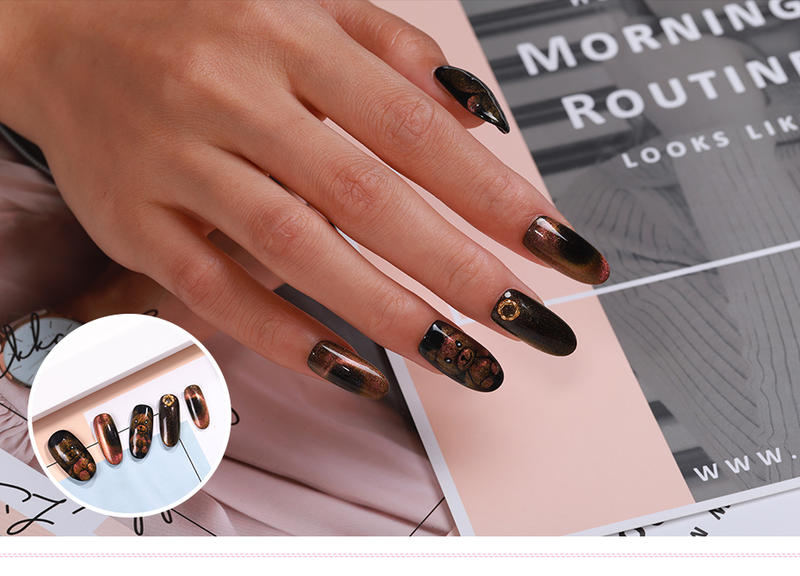 Elite99 10ml 9D Magnetic Chameleon Cat Eye UV Gel Nail Polish Soak Off Shining Glitter Nail Gel Lacquers Magnet Stick Black Base