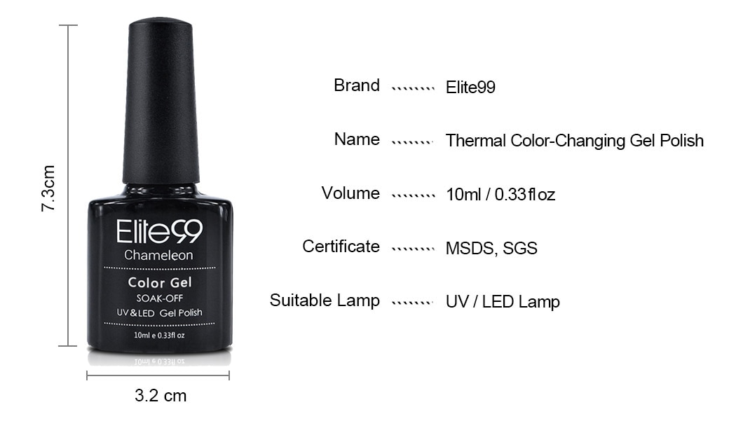 Elite99 10ml Temperature Change Color UV Gel Nail Polish Soak Off UV LED Nail Gel Lacquer Semi Permanent Enamel Gel Varnish