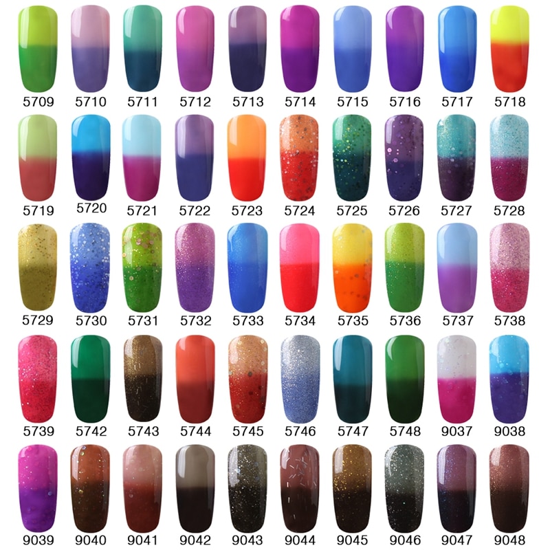 Elite99 10ml Temperature Change Color UV Gel Nail Polish Soak Off UV LED Nail Gel Lacquer Semi Permanent Enamel Gel Varnish