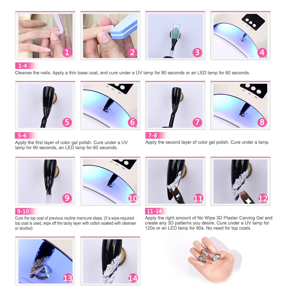 Elite99 Plaster Gel Polish Soak Off UV LED Nail Varnish Primer Gel Polish Salon 3D Painted Carving Gel Manicure DIY Nail Art 5ml