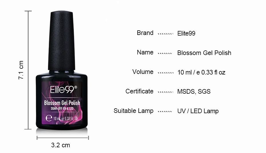 Elite99 10ml Nail Art Drawing Blossom Gel Nail Polish Transparent Blooming Effect Flower Pure Gel Polish Soak off Painting Gel