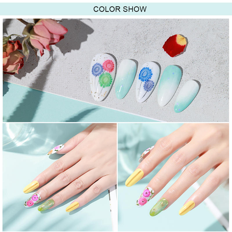 Elite99 Frost Flower Gel Polish 12 Color Nail Art Manicure Nail Design Flower Blooming Effect Nail Paint Gel Blossom Nail Gel