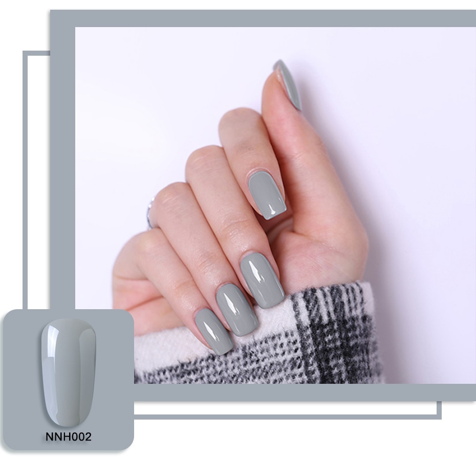 Elite99 Nail Art 8ml Vanilla Gray Color Gel Nail Polish Semi Permanent Nail Polish UV Enamel Lacquer Matte Effect Gel Polish