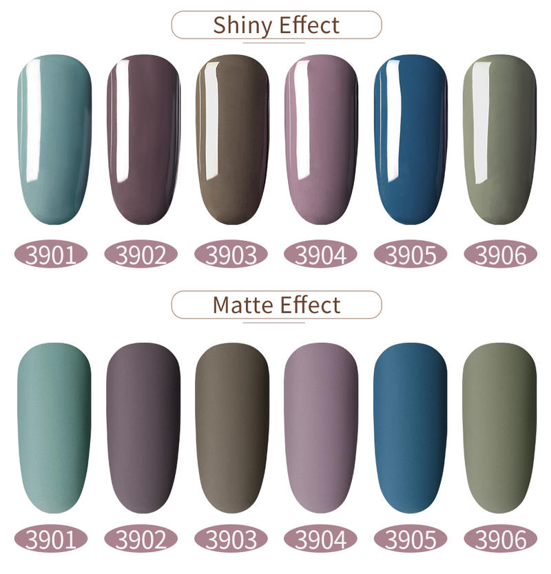 Elite99 Nail Art 8ml Vanilla Gray Color Gel Nail Polish Semi Permanent Nail Polish UV Enamel Lacquer Matte Effect Gel Polish