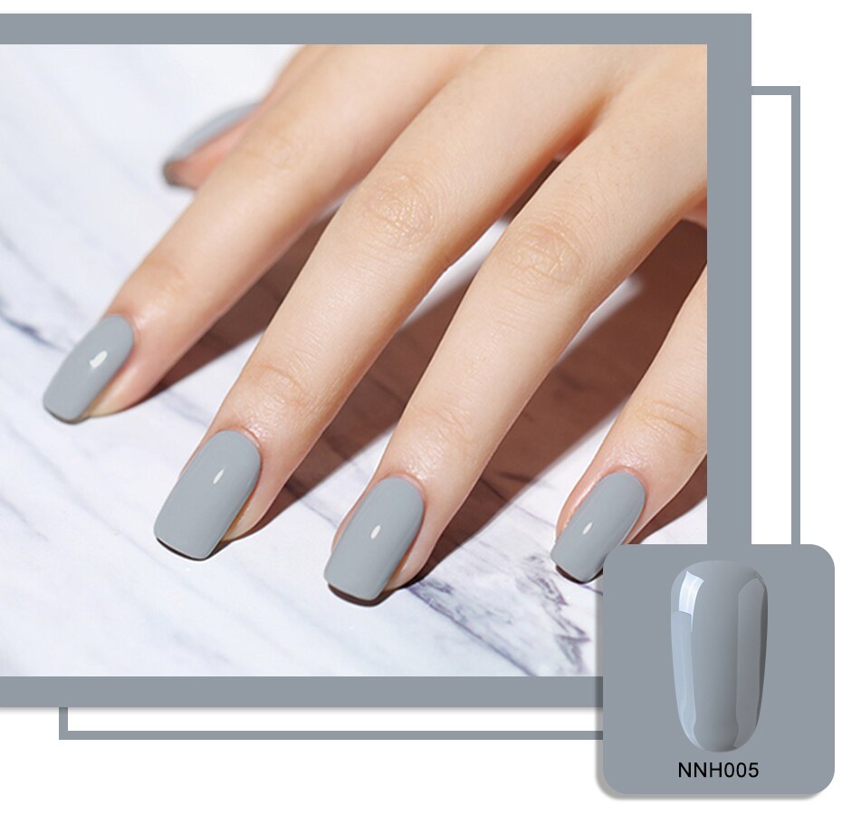 Elite99 Nail Art 8ml Vanilla Gray Color Gel Nail Polish Semi Permanent Nail Polish UV Enamel Lacquer Matte Effect Gel Polish