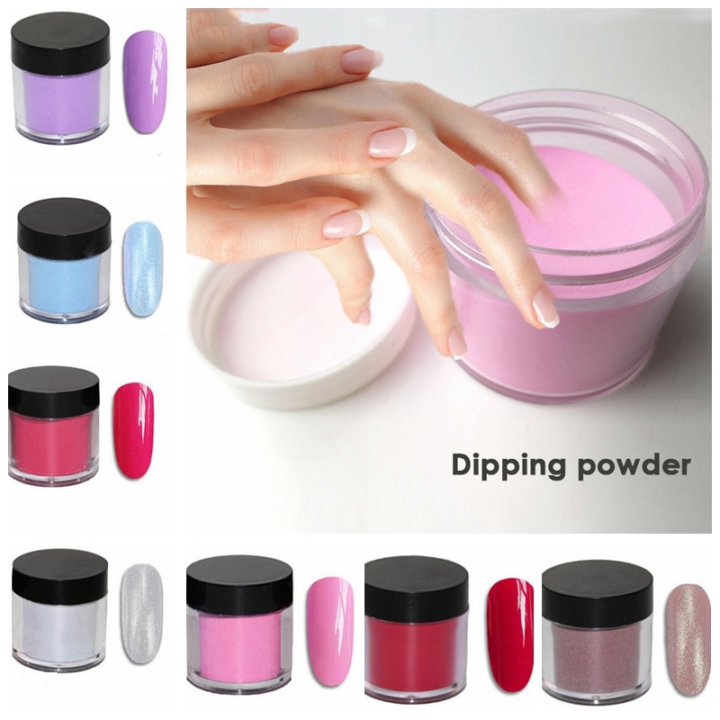 Solid Dip Powder White Clear Acrylic Powder Nail Dust 11 Colors Chrome Nail Powder FA-46 Dipping Powder Pigment For Nails Art G3