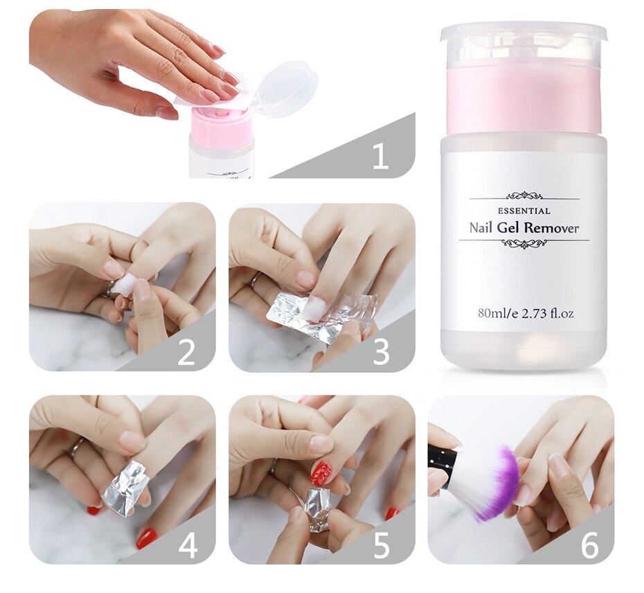 Elite99 UV Nail Polish Nail Remover Liquid For Removing Gel Manicure Nails Remover Tools Nail Art 80ml