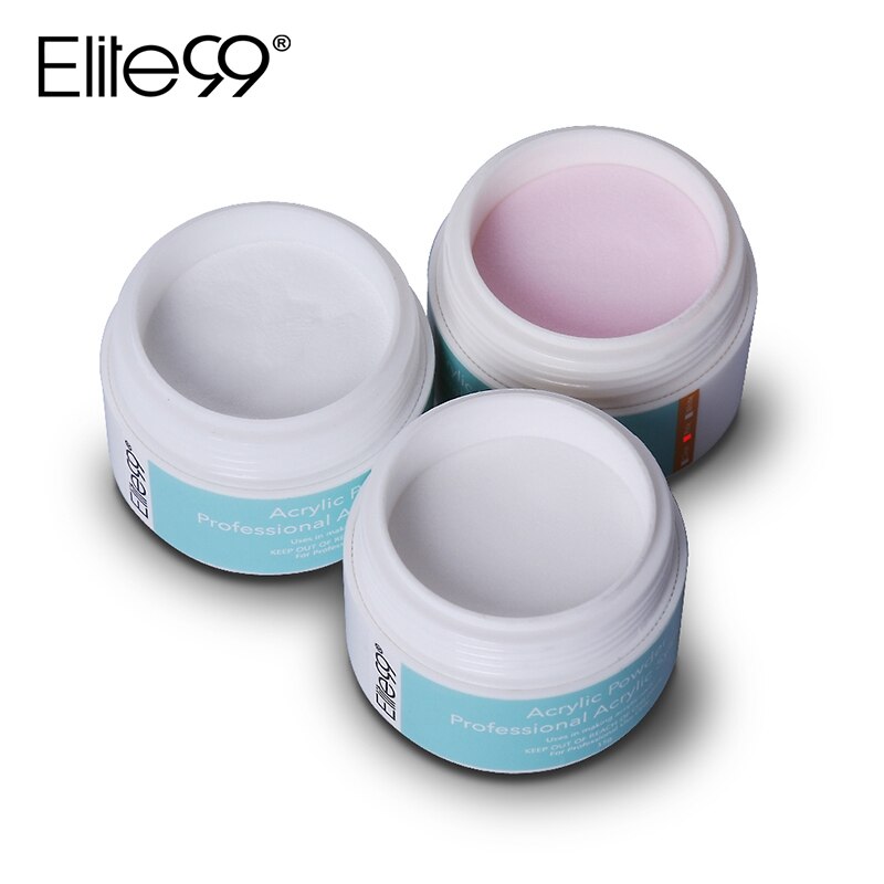 Elite99 Clear White Pink Three Colors Option Acrylic Crystal Powder Nail Tips Polymer Builder Nail Art polymer Powder