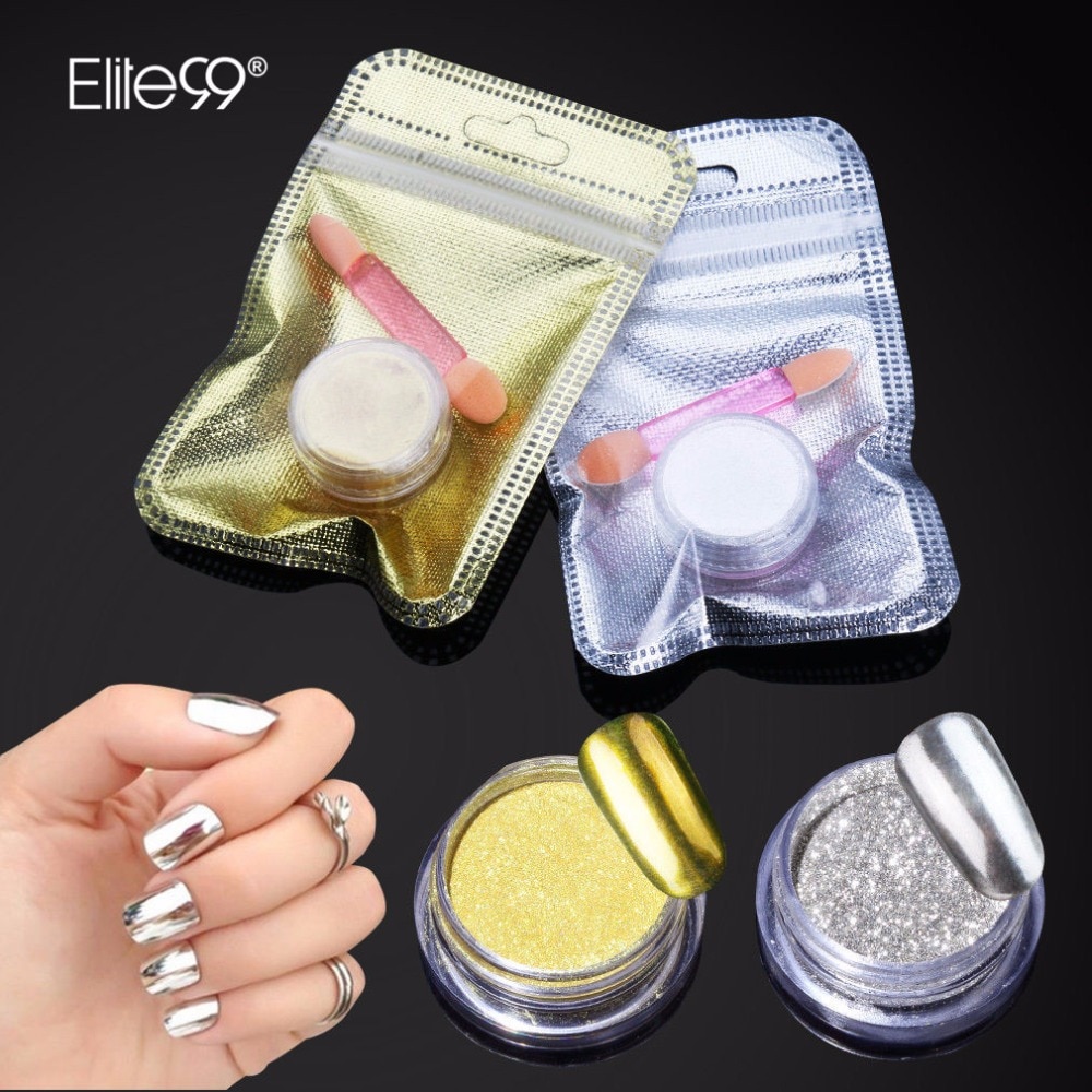 Elite99 Black Color Top Base Coat Mirror Nail Glitter Pigment Powder Nail Art Lacquer Need Nail Gel Polish primer Gel Varnish