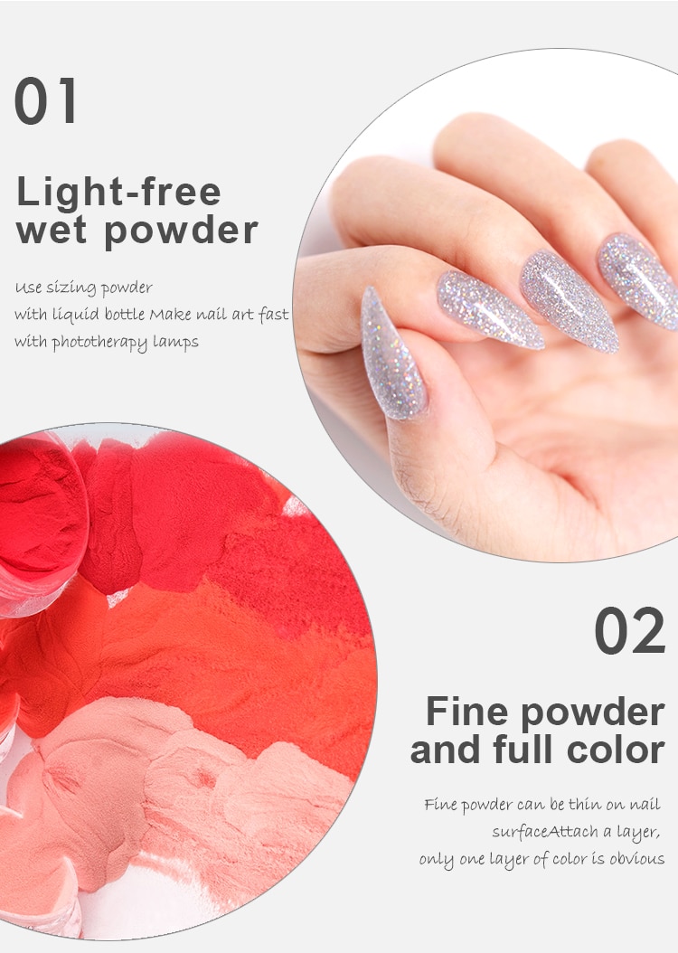 Lidan 10g Dipping Powder Holographic Dust French Nail Natural Color Nail Art Decorations Manicure Nails Glitter Dip Powder Lidan 10g Dipping Powder Holographic Dust French Nail Natural Color Nail Art Decorations Manicure Nails Glitter Dip Powder
