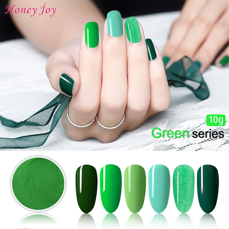 Very Fine 10g/28g Green Easy-To-Use Dip Powder Nails Dipping Nails Long-lasting Nails No UV Light Needed Safe Odorless