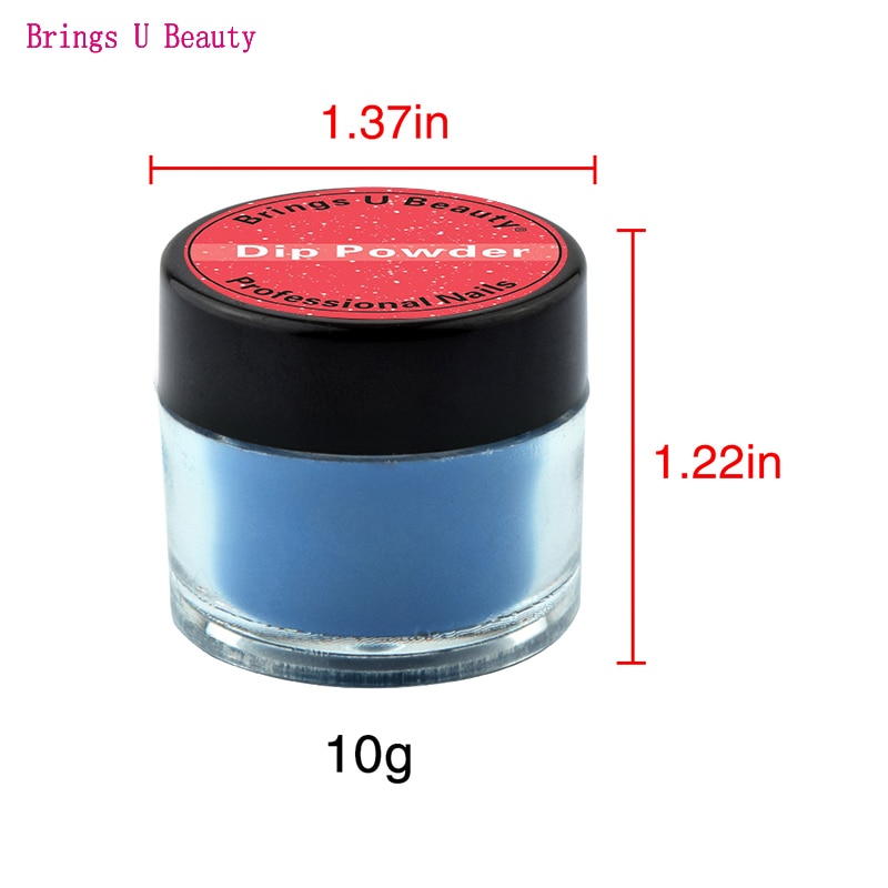 10g/box Very Fine 6 In 1 Elegantly Sky Blue Series Nail Dipping Powder Without Lamp Cure Easy Operate Natural Dry DIY Dip Powder