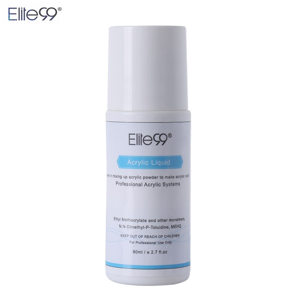 Elite99 Acrylic Liquid Monomer False Acrylic Nail Art 80ml Salon Tool Manicure Nail Art For Acrylic Powder Dust Nail Tips Powder