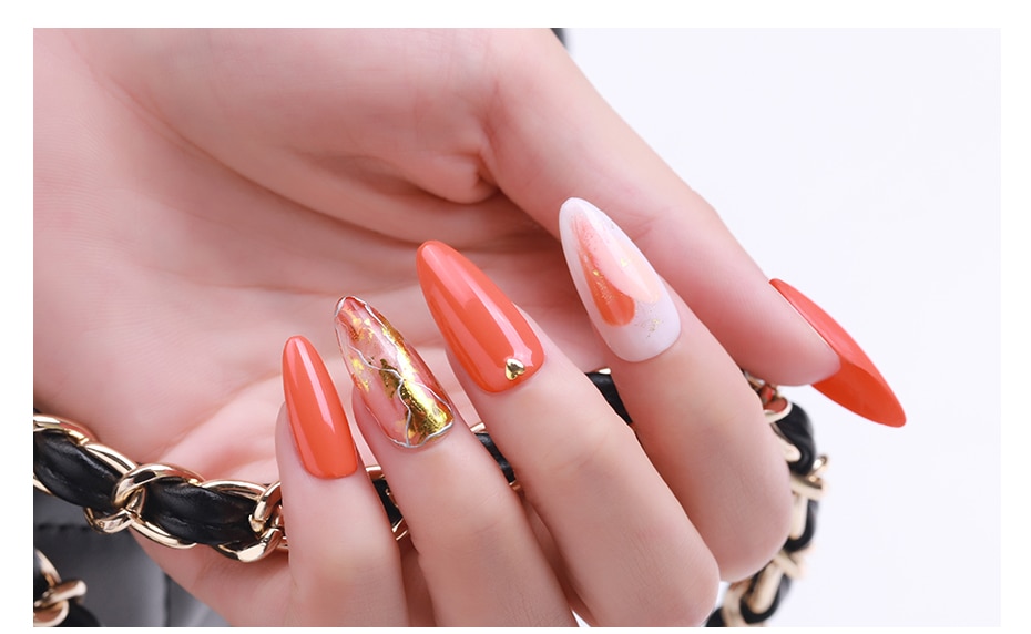 Elite99 10ml Orange Series Gel Nail Polish Soak Off Summer Color UV Gel Polish Semi Permanent Nail Polish Nail Art For Manicure