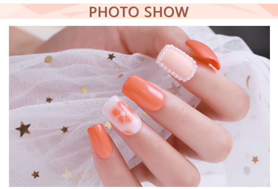 Elite99 10ml Orange Series Gel Nail Polish Soak Off Summer Color UV Gel Polish Semi Permanent Nail Polish Nail Art For Manicure