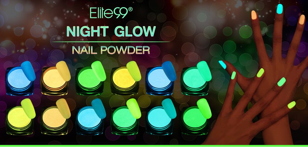 Elite99 1g Luminous Pigment Fluorescent Powder Nail Glitter Glow in the Dark Glitter Phosphor Nail Art  Nail Dust Effect Powder