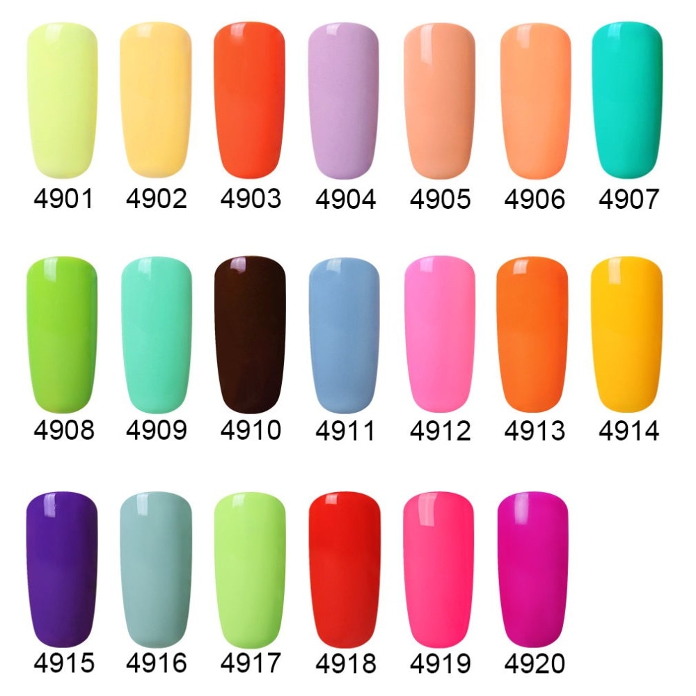 Elite99 10ml Macaron UV Gel Nail Polish Hybrid Semi Permanent Nail Art Manicure Lacquer Soak Off Summer Color Nail Gel Polish