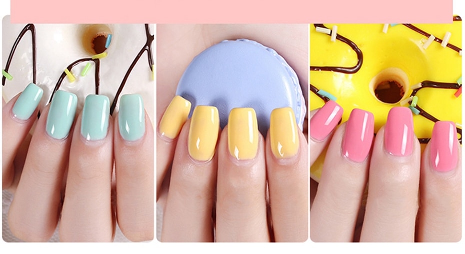 Elite99 10ml Macaron UV Gel Nail Polish Hybrid Semi Permanent Nail Art Manicure Lacquer Soak Off Summer Color Nail Gel Polish