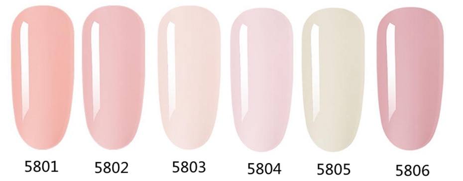 Elite99 10ml French Nude Gel Nail Polish Soak Off Translucent Nail Gel Polish Semi Permanent Nail Polish Gellak Primer For Nails