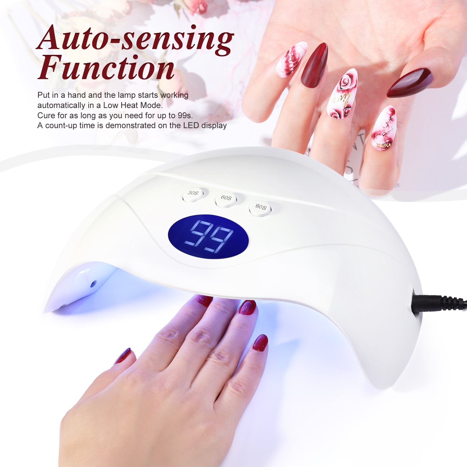 48W UV Led Nail Polish Dryer Lamp for Drying Nails Gel Polish Curing Light 30/60/90s Auto Sensor Manicure Pedicure Salon Tool