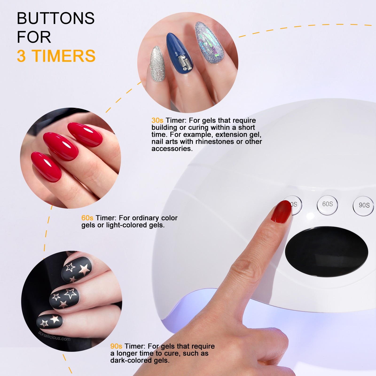 48W UV Led Nail Polish Dryer Lamp for Drying Nails Gel Polish Curing Light 30/60/90s Auto Sensor Manicure Pedicure Salon Tool