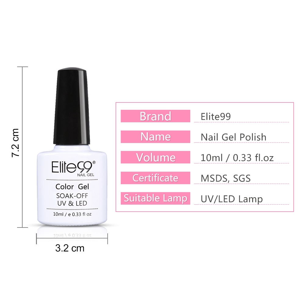 Ship From ES Elite99 24 / 6 Pieces Gel Nail Polish Kit 10ml Macaron UV Nails Gel Varnish Nail Art Manicure Set Semi-permanent