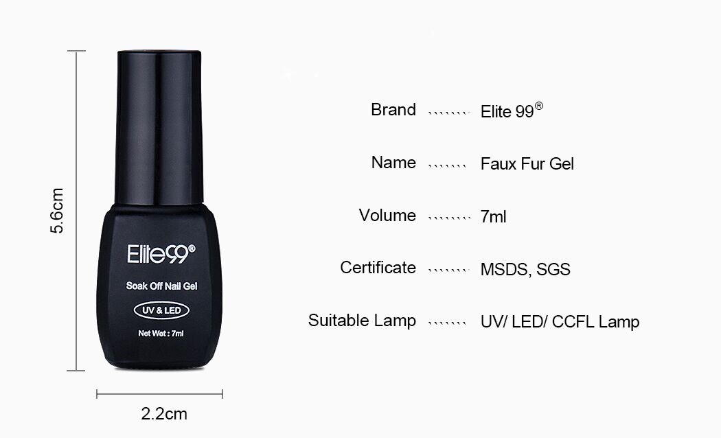 Elite99 7ml New Arrival Faux Fur UV Gel Nail Polish Soak Off UV LED Nail Art Varnishes Gelpolish Vernis Semi Permanent Nail Gel