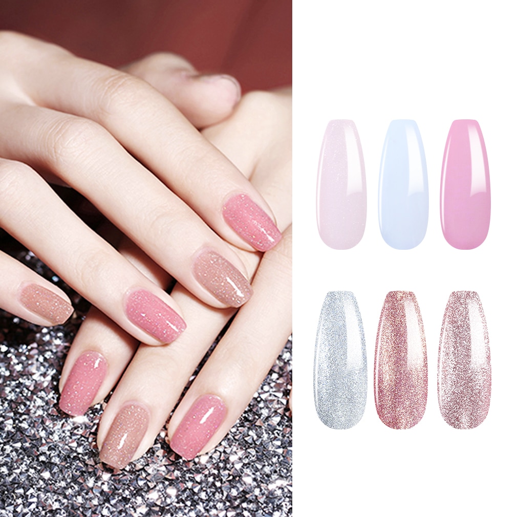 Elite99 6pcs/lot Shinny Gel Varnishes Soak Off UV Gel Nail Polish For Manicure Varnish Hybrid Nails Semi Permanent Gel Polish