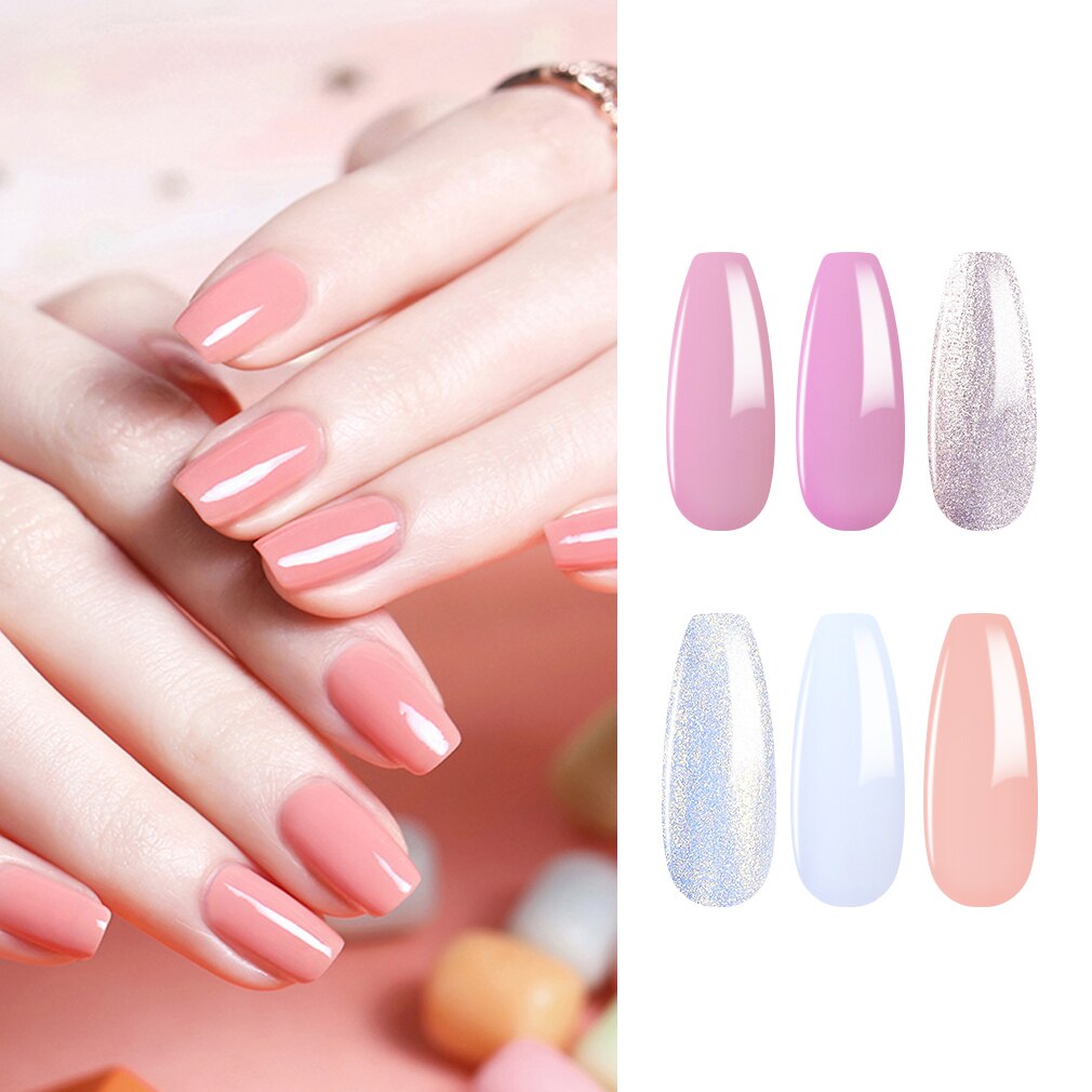 Elite99 6pcs/lot Shinny Gel Varnishes Soak Off UV Gel Nail Polish For Manicure Varnish Hybrid Nails Semi Permanent Gel Polish