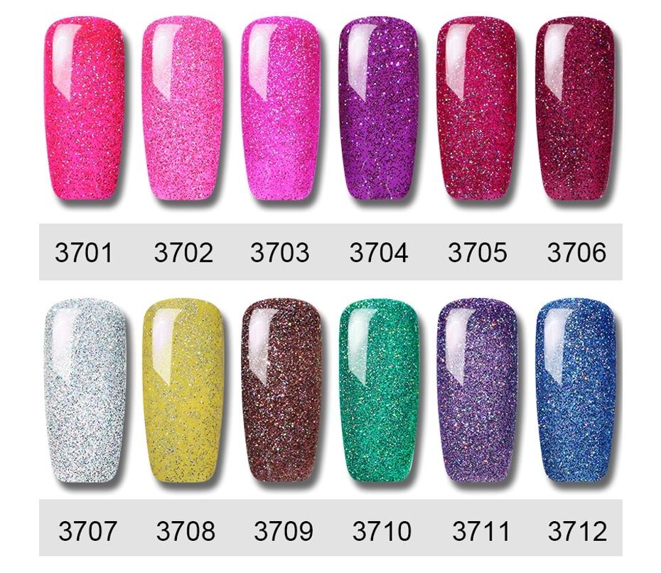 Elite99 10ml Neon Color Gel Nail Polish Semi Permanent Nail Gel Varnish Soak Off Glitter UV LED Gel Polish DIY Nail Art Manicure