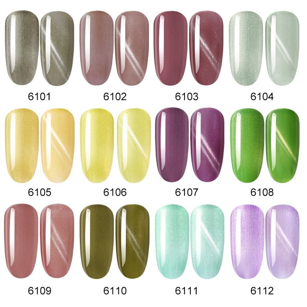 Elite99 10ml Magnetic Gel Nail Polish Semi Permanent Jade Cat Eye Nail Art Manicure Gel Varnishes Soak Off UV Nails Gel Lacquer