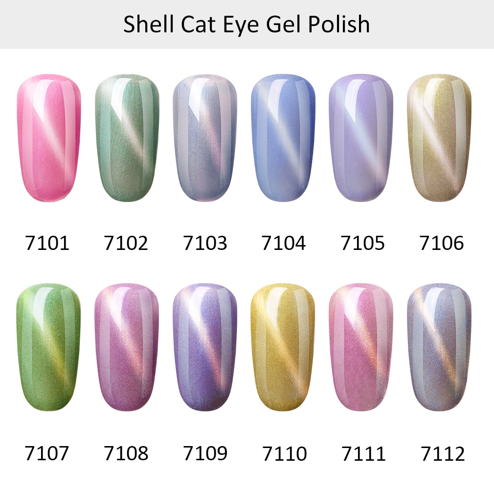 Elite99 10ml Magnetic Gel Nail Polish Semi Permanent Jade Cat Eye Nail Art Manicure Gel Varnishes Soak Off UV Nails Gel Lacquer