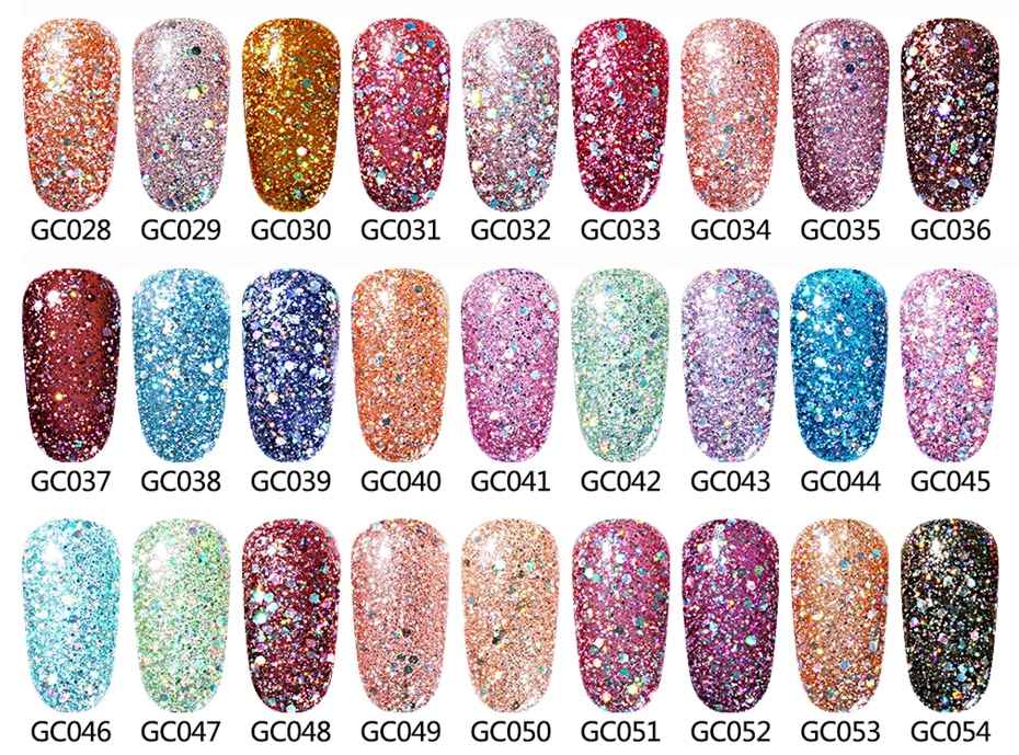 Elite99 10ml Bling UV Gel Nail Polish Long Lasting Diamond Glitter Nail Lacquer Soak Off Colorful Nail Art Manicure Varnish